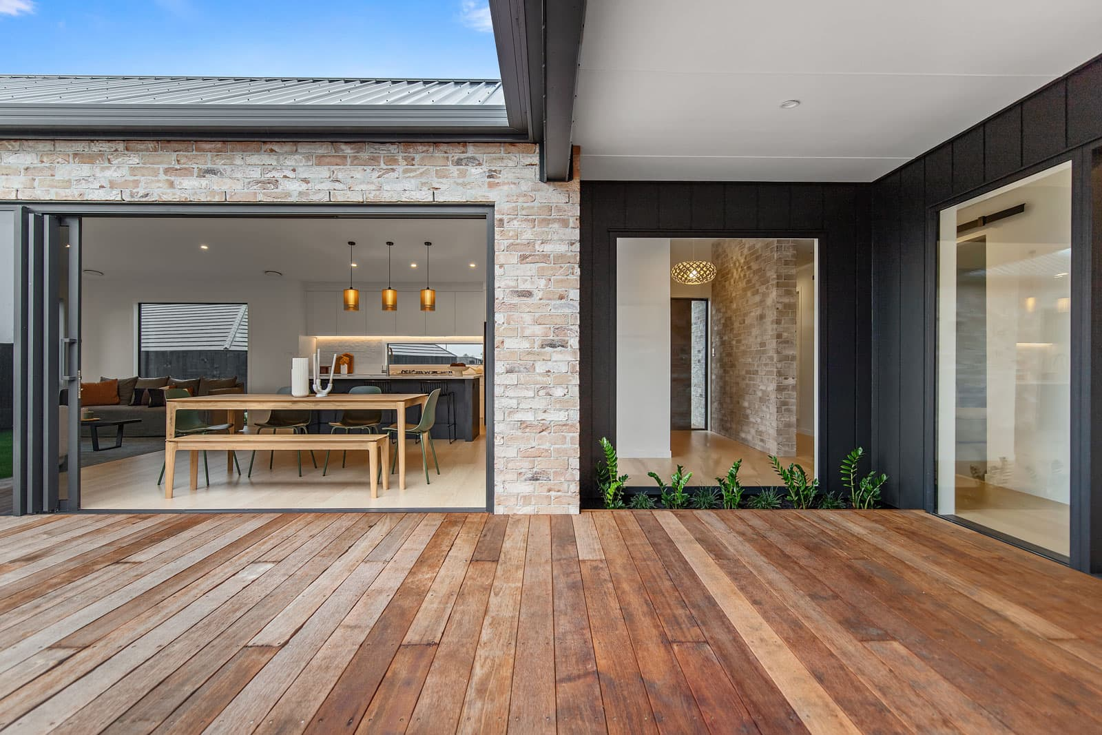 Modern Sentinel home interior and deck