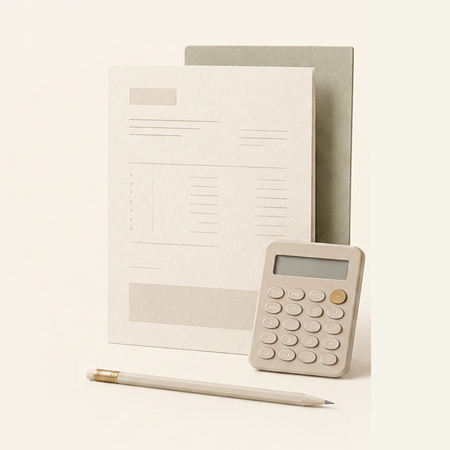 Estimate paperwork and calculator
